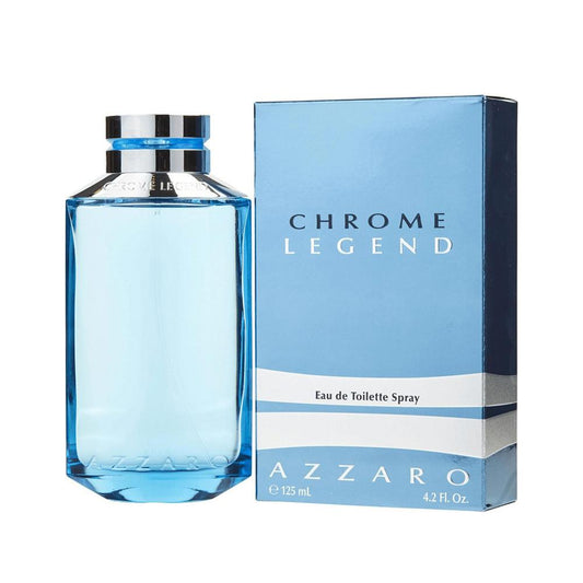 Perfume Azzaro Chrome Legend para hombre, fragancia masculina EDT de 100 ml, original, frasco azul y caja azul.